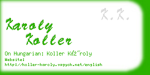 karoly koller business card